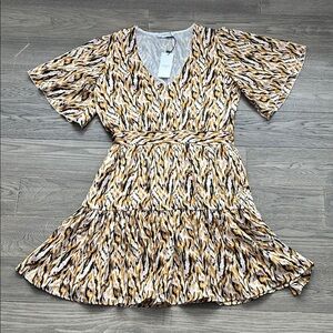 Axara Paris | Colourful splat printed flowy dress / New with tags Size M